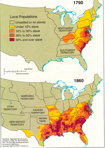 Slavery grows as a result of the Cotton Gin