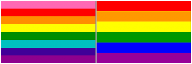 Lehenengo LGTB banderaren sorkuntza 8 kolorekoa