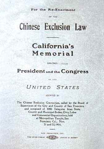Chinese Exclusion Act and European Restriction Act (U.S.)