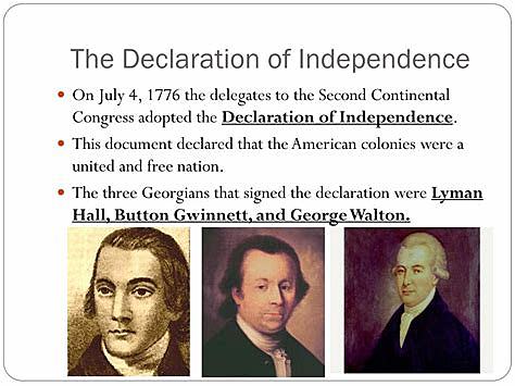Georgia Delegates Sign Declaration of Independence (GA)