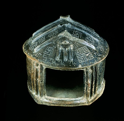 Urna en forma de cabaña