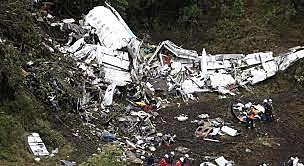 The crash of the plane that had brought the "Chapecoense" players