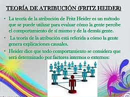LA TEORIA DE LA ATRIBUCION CAUSAL, Fritz Heider