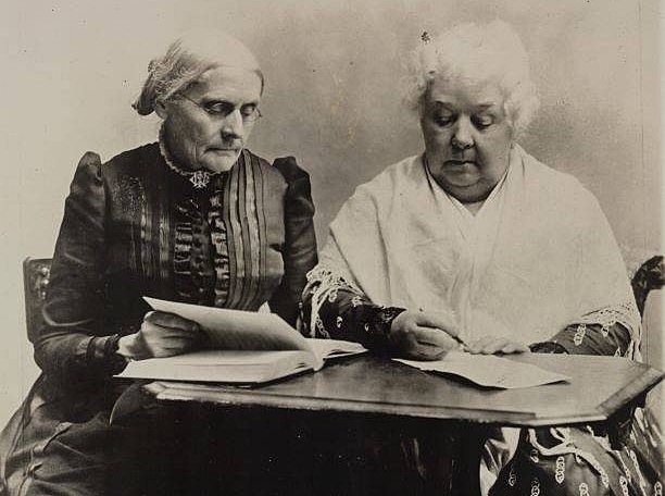 Lucretia Mott y Elizabet Cody Stanton.