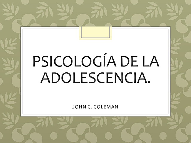Evento 10 Publicación del ensayo de  Psicología  de  la  Adolescencia