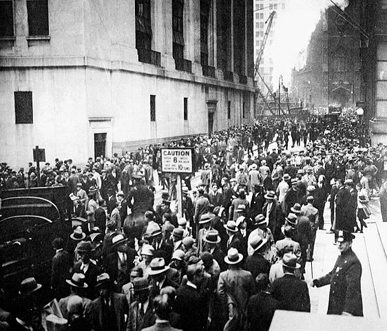 Stock Market Crash of 1929 marks the beginning of the Great Depression
