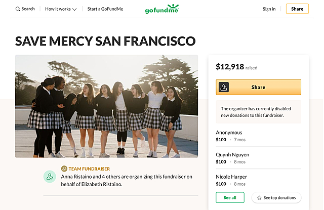 GoFundMe created by students in attempt to save Mercy
