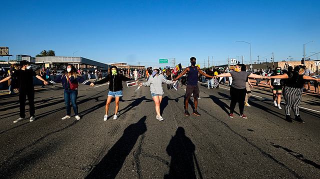 Protests erupt in cities across the U.S., including Memphis and Los Angeles.
