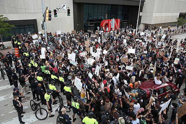 Protests in Atlanta and New York bring destruction.