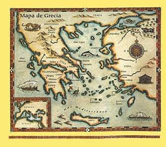 MAPA DE GRECIA ,ANTIGA GRECIA