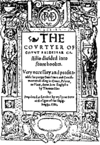 Castiglione writes "The Book of the Courtier"