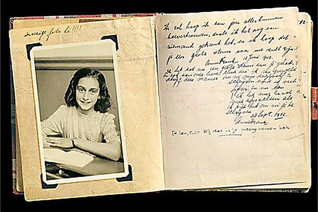 Η Άννα Φρανκ παίρνει για δώρο ένα ημερολόγιο.