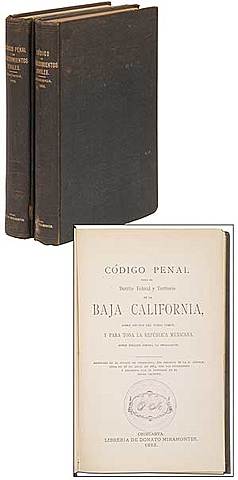 Publicación del Código de Procedimientos penales del Distrito y Territorios Federales del 6 de julio de 1894