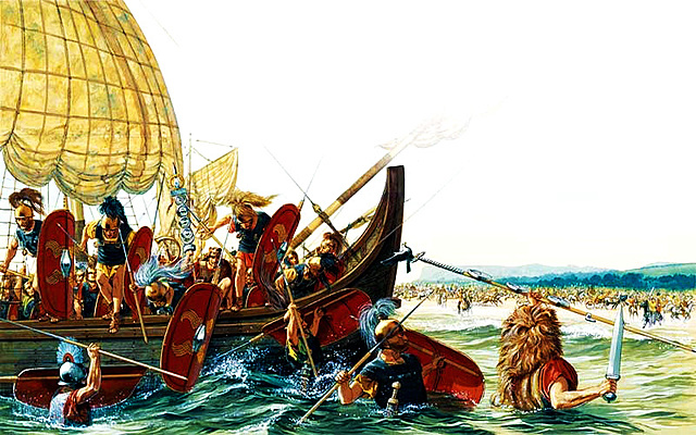 The conquest of the island of Mona