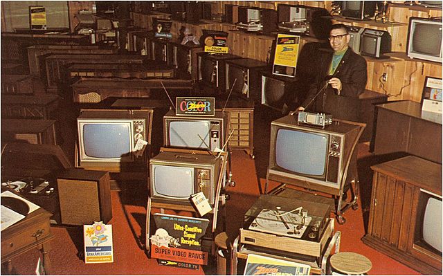 Televisions became popular is most houses