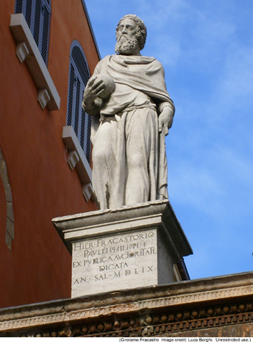 Italian physician Girolamo Fracastoro suggests that invisible organisms may cause disease.  Fracastro writes a poem about a shepherd named Syphilis who insults the Apollo, and is punished with a terrible disease (1546).