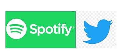Twitter,Spotify, Google Docs