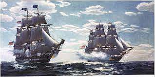 The USS Constitution defeats the HMS Guerriere