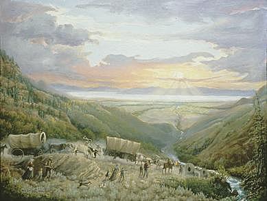 Pioneers settle in the Salt Lake Valley