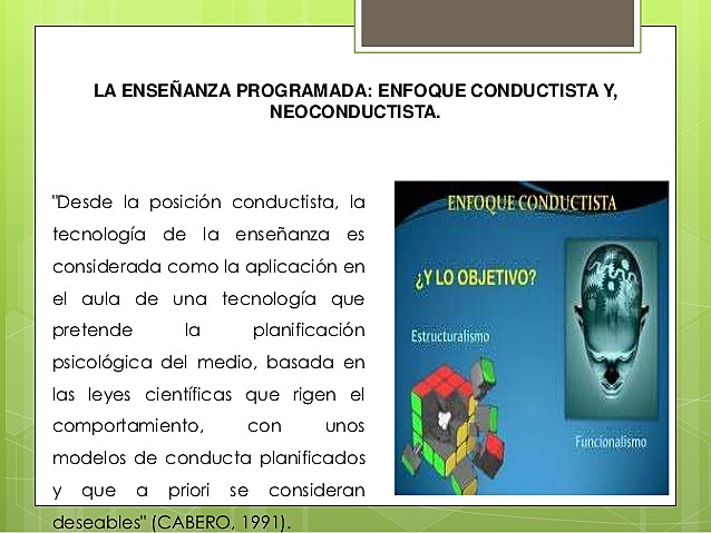 La enseñanza programada-enfoque conductista y neoconductista