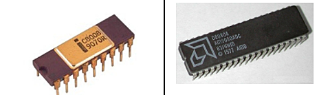 INTEL  8008 y AMD 9080
