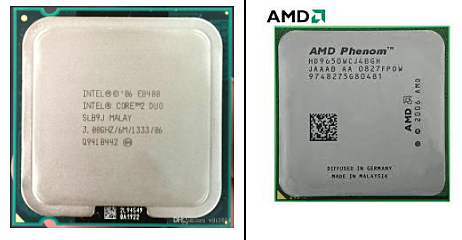 INTEL Core 2 Duo y AMD Phenom