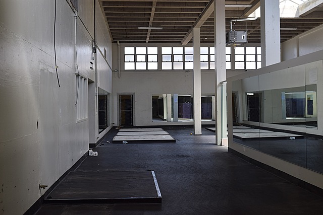 The weight room is cleared out