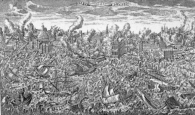 1755 Portugal Earthquake in Lisbon, Portugal