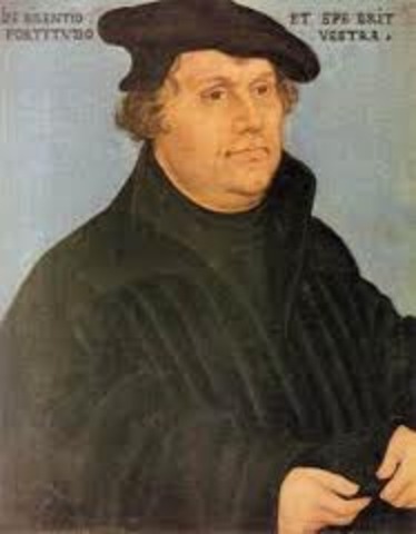 Martin Luther presents Ninety-Five Theses