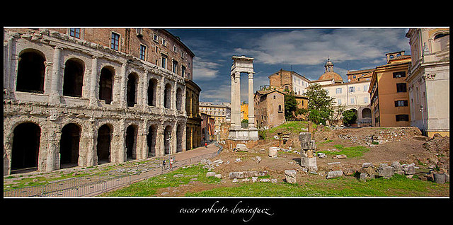 El teatro de Pompeyo.