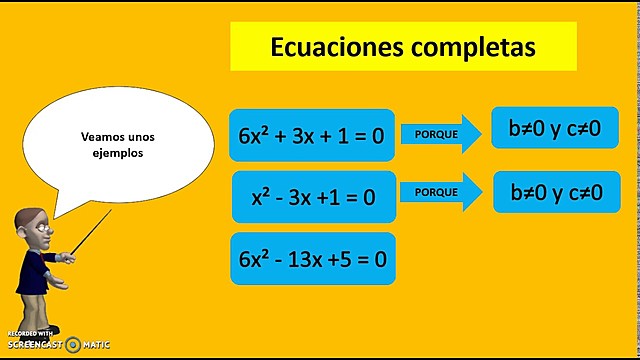 clasificación de ecuaciones  cubicas.