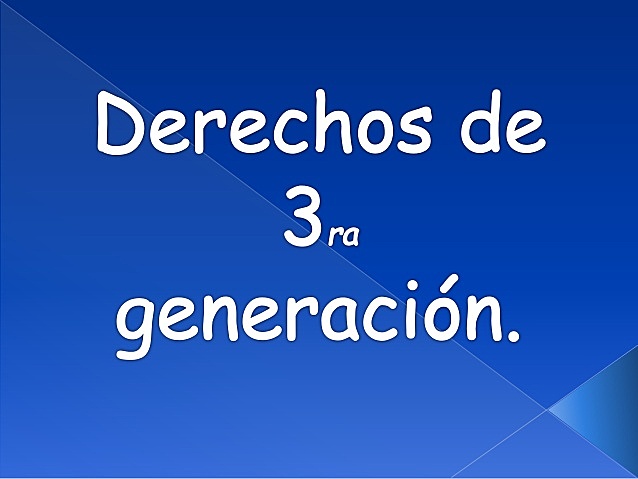 Derechos de tercera generación
