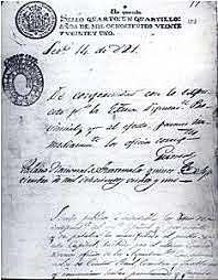 Acta de los nublados.