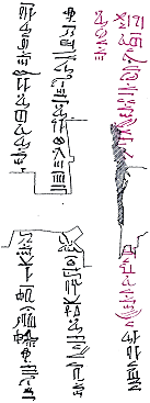 : Egipto “Reino Medio” notación para cualquier fracción de la forma 1/n.