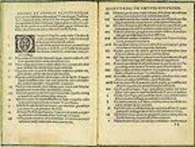 Martin Luther presents the ninety-five Theses