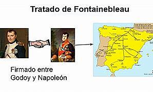 Tratado de Fontainebleau para el reparto de Portugal entre España y Francia.