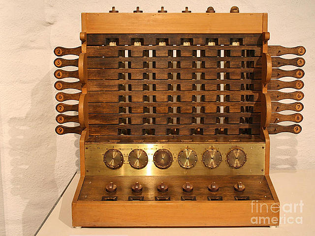The first calculator "Calculating Clock"