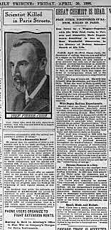 Pierre died in a traffic accident. Marie became the first female professor at the University of Paris.