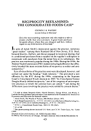 FTC. v Consolidated Foods