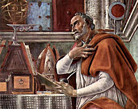 San Agustín escribe Confesiones.