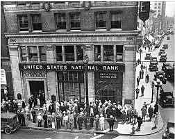 Postwar prosperity ends in the 1929 Stock Market crash. The plummeting stock prices led to losses between 1929 and 1931 of an estimated $50 billion and started the worst American depression in the nation's history.