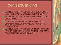 Efectos de la revolución de los transportes