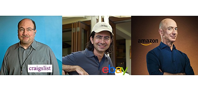 Craigslist, eBay y Amazon.com