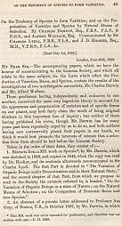 Charles Darwin and Alfred Wallace go Public with their views on Evolution