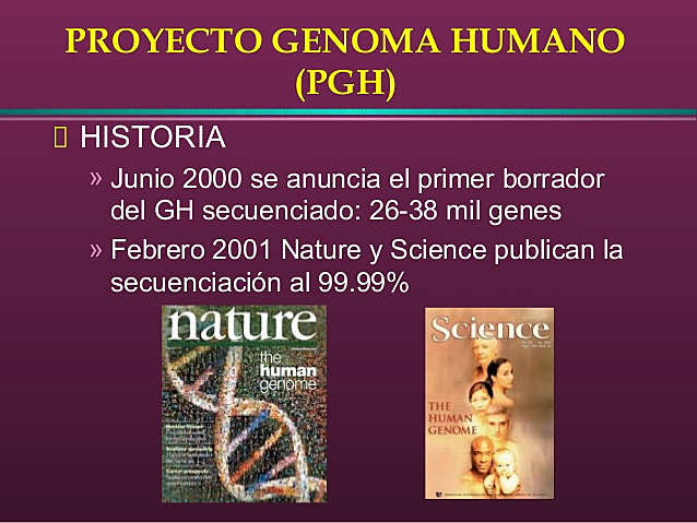 PRIMER BORRADOR DEL GENOMA HUMANO
