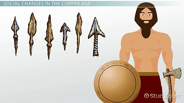 Starting in the Middle East, the Neolithic period starts to move into the Copper Age as copper tools replace stone tools.