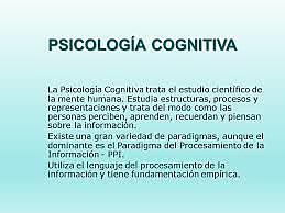 Desarrollo de la psicología cognitiva
