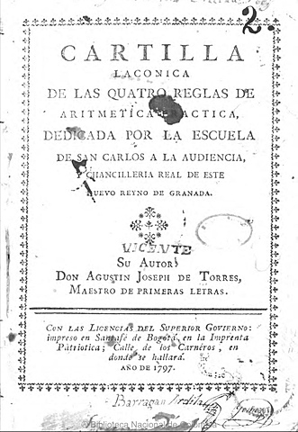 Cónica de las quatro reglas de la arithmetica práctica
