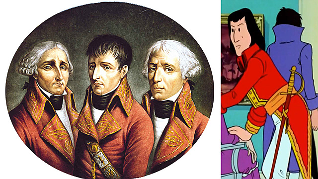 Cónsules: Bonaparte (el primer cónsul), Cambacérès y Lebrun,