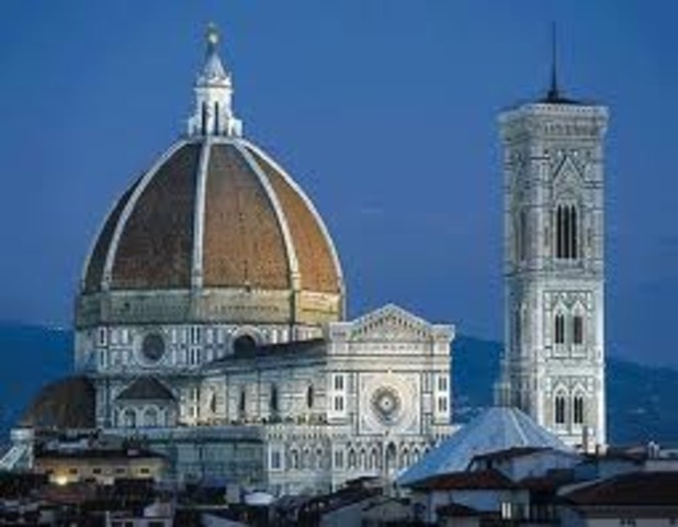Leonardo participated in the dome of Florence Cathedral construction.